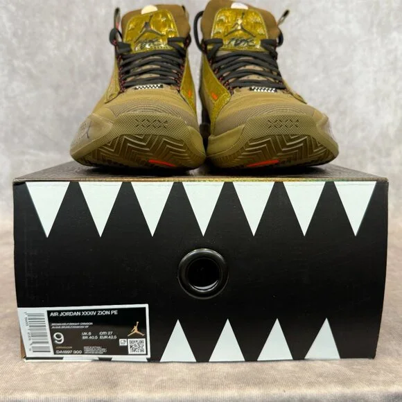 Air Jordan XXXIV “Zion” PE – Brown Kelp/Bright CrimsonMen display picture 2
